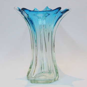 Gran vaso o jarrón de los años 60 en cristal de Murano. - 