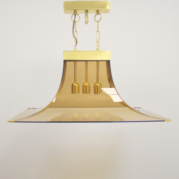 Lámpara de Max Ingrand para Fontana Arte - Realizada en cristal tintado en marrón y latón.
Italia.