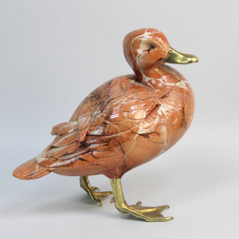 Escultura de pato de los años 80 - Realizada en resina y bronce.
