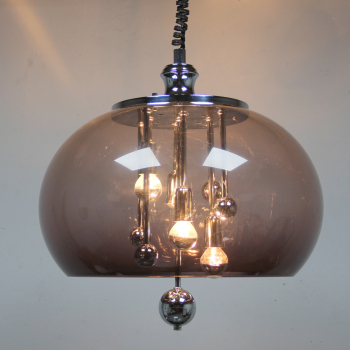 Lámpara  vintage de los años 70 - Metacrilato y metal cromado.
Altura flexible.