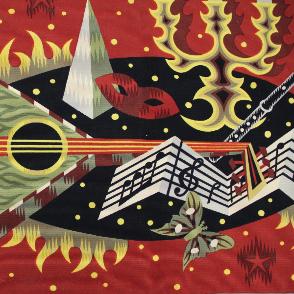 Tapiz titulado "Música de cámara" (1902-1982)
Realizado en lana y estampado a mano.