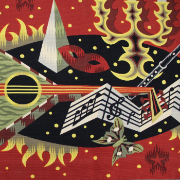 Tapiz estampado de Jean Picart Le Doux - Tapiz titulado "Música de cámara" (1902-1982)
Realizado en lana y estampado a mano.