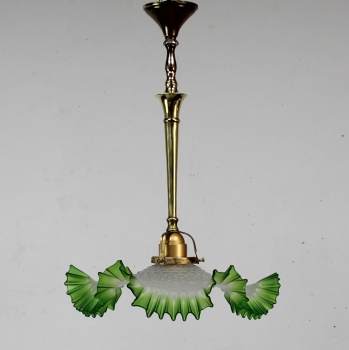 Lámpara de los años 20 - Fabricada en vidrio y bronce.
Electricidad totalmente renovada.
