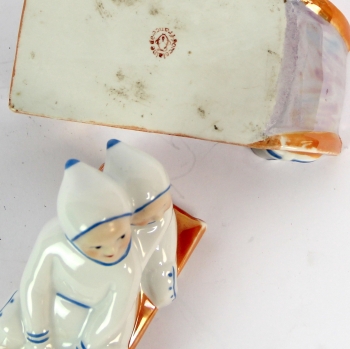 Niños con trineo.
Porcelana de Francia.
Muy buen estado.