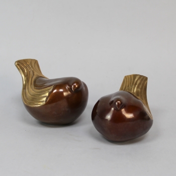 Pareja de bronces de los años 70 firmados. - Edición limitada. 1/75