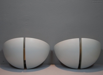 PAREJA DE APLIQUES O DIFUSORES. RAAK LIGHT ARCHITECT - Plástico o pasta blanca con casquillos en porcelana.
Etiquetas de origen, Raak.
Holanda.